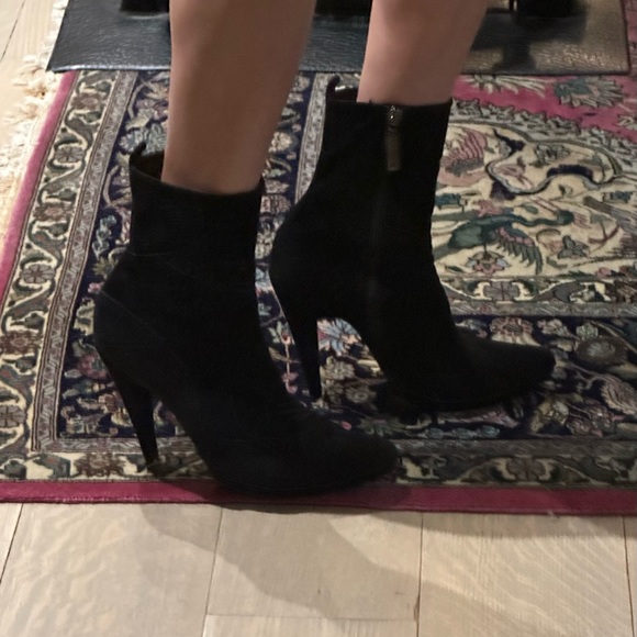 Black Suede Heel Boots! - Picture 4 of 5